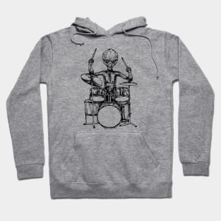 SEEMBO Alien Playing Drums Drummer Musician Drumming Band Hoodie